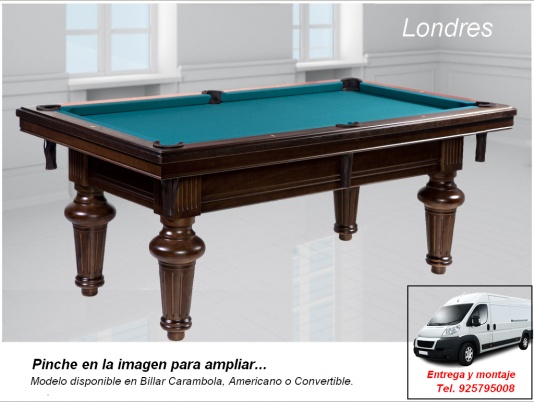 BILLAR MODELO LONDRES, PRECIO DE VENTA desde 1790 �